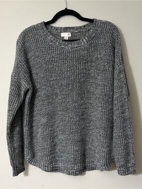 SO Gray Marled Crew Sweater